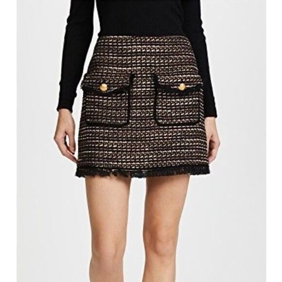 NWT Veronica Beard Margot Tweed Skirt in Earth Color Size 16 - Picture 1 of 10